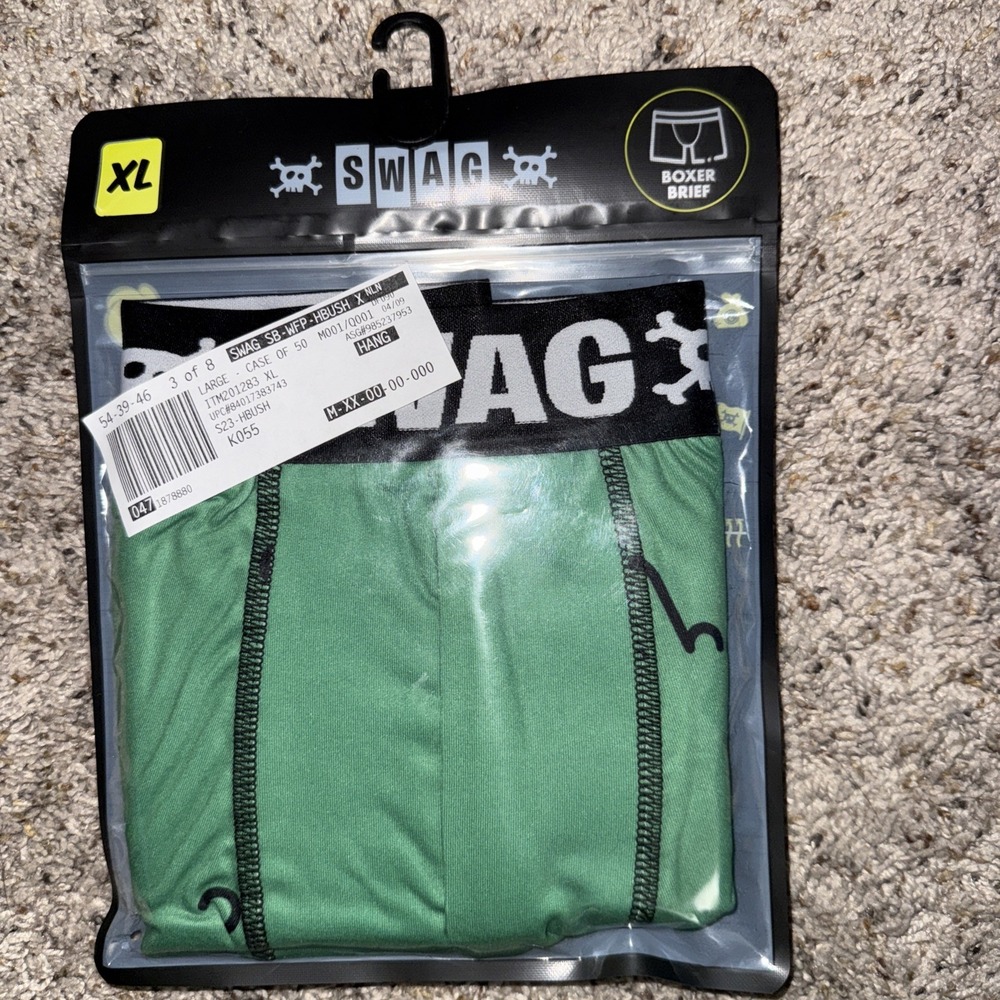 Homer Simpson Boxer Briefs MENS X-LARGE Green SWAG Underwear Funny Animation NWT